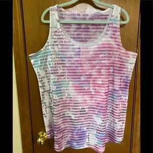 Lane Bryant screen-print tank tee, 18/20